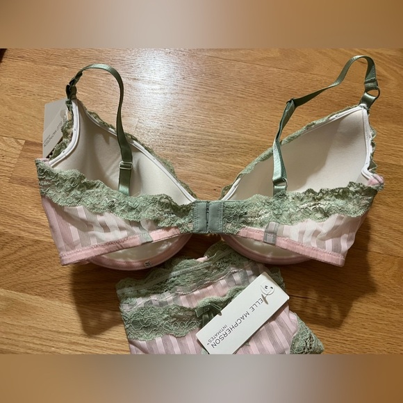 ELLE MACPHERSON INTIMATES NWT Pink & Green Bra  34DD & Panty Set 💕 - Picture 9 of 11